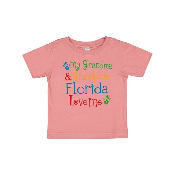 Inktastic Florida Grandma Grandpa Loves Me Boys or Girls Baby T-Shirt