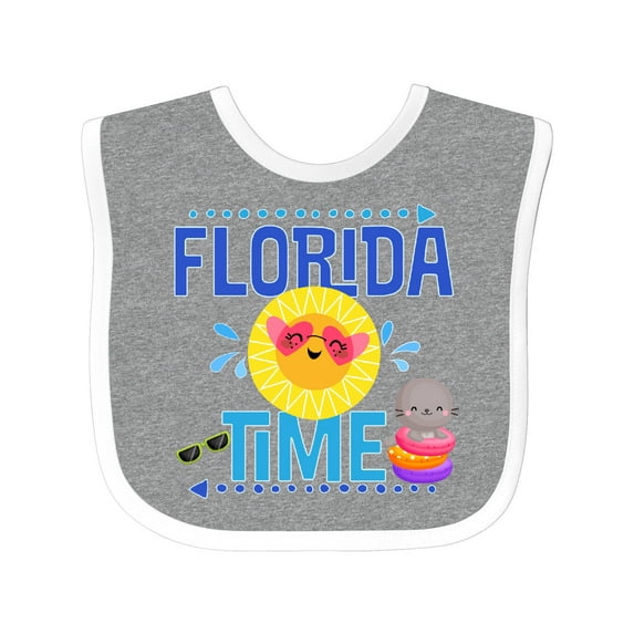 Inktastic Florida Time Summer Vacation Boys or Girls Baby Bib