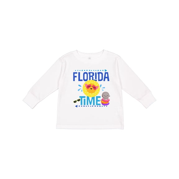 Inktastic Florida Time Summer Vacation Boys or Girls Long Sleeve Toddler T-Shirt