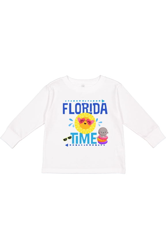 Florida Time Summer Vacation Boys or Girls Long Sleeve Toddler T-Shirt