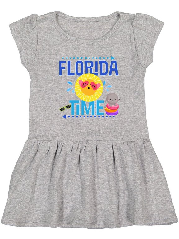Florida Time Summer Vacation Girls Toddler Dress