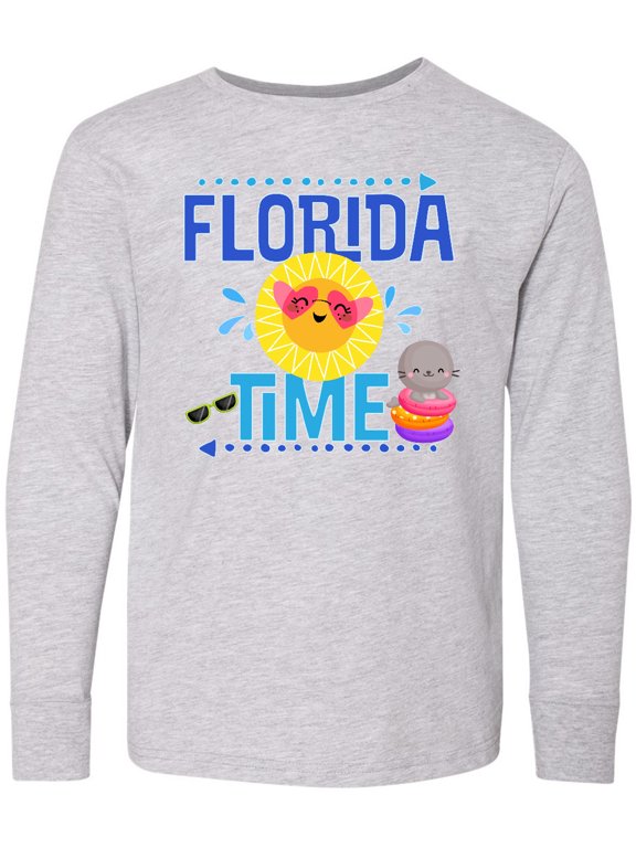 Florida Time Summer Vacation Long Sleeve Youth T-Shirt
