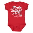 thumbnail image 1 of Inktastic Florida is My Happy Place with Palm Trees Boys or Girls Baby Bodysuit, 1 of 5