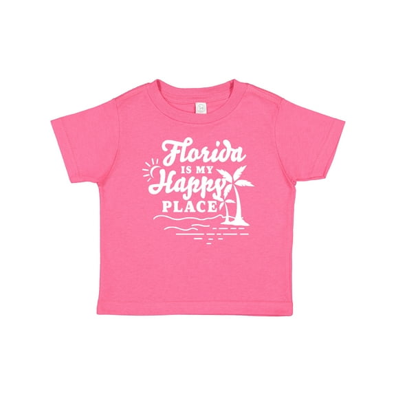 Inktastic Florida is My Happy Place with Palm Trees Boys or Girls Baby T-Shirt