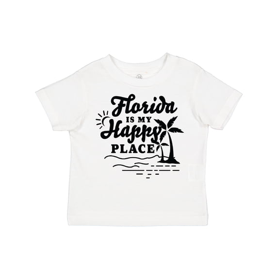 Inktastic Florida is My Happy Place with Palm Trees Boys or Girls Toddler T-Shirt