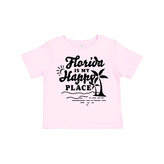 Inktastic Florida is My Happy Place with Palm Trees Boys or Girls Toddler T-Shirt