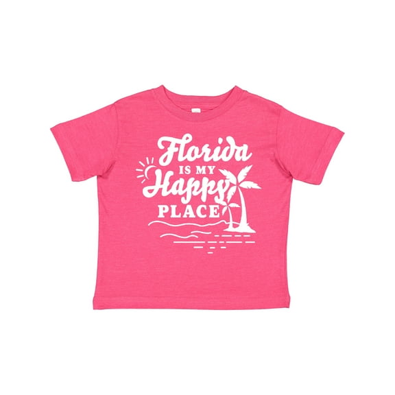 Inktastic Florida is My Happy Place with Palm Trees Boys or Girls Toddler T-Shirt