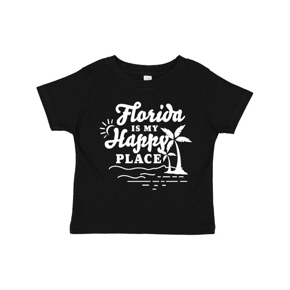 Inktastic Florida is My Happy Place with Palm Trees Boys or Girls Toddler T-Shirt