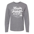 thumbnail image 1 of Inktastic Florida is My Happy Place with Palm Trees Long Sleeve T-Shirt, 1 of 5