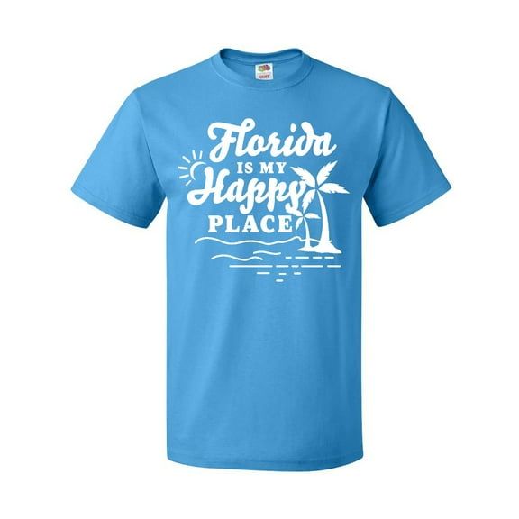 Inktastic Florida is My Happy Place with Palm Trees T-Shirt