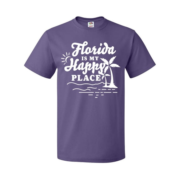 Inktastic Florida is My Happy Place with Palm Trees T-Shirt