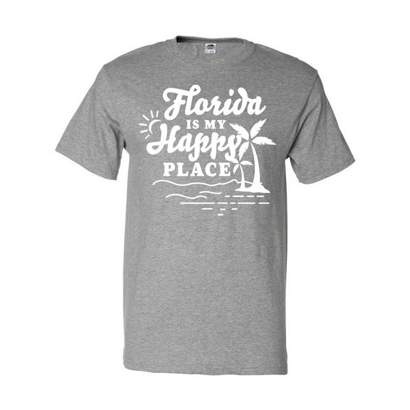 Inktastic Florida is My Happy Place with Palm Trees T-Shirt