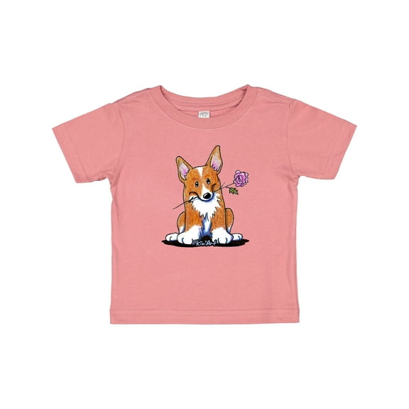 Inktastic Flower Corgi Boys or Girls Baby T-Shirt