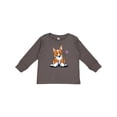 thumbnail image 1 of Inktastic Flower Corgi Boys or Girls Long Sleeve Toddler T-Shirt, 1 of 5