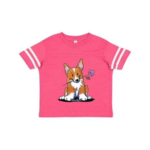 Inktastic Flower Corgi Boys or Girls Toddler T-Shirt