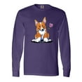 thumbnail image 1 of Inktastic Flower Corgi Long Sleeve T-Shirt, 1 of 5