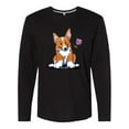thumbnail image 1 of Inktastic Flower Corgi Long Sleeve T-Shirt, 1 of 5