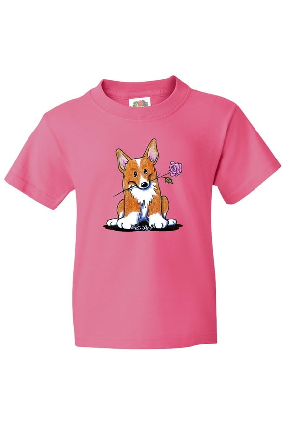 Flower Corgi Youth T-Shirt