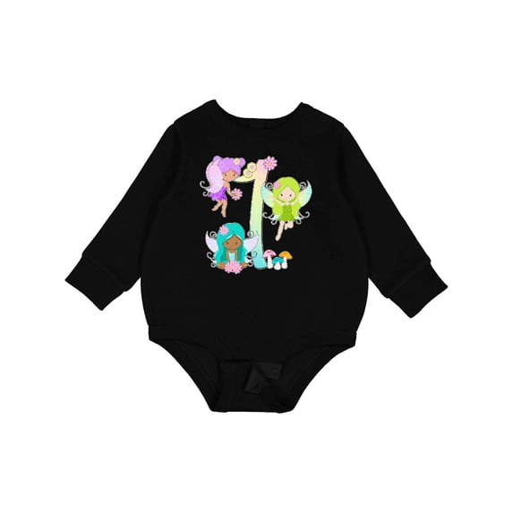 Inktastic Flower Fairies First Birthday Baby Fleece Bodysuit