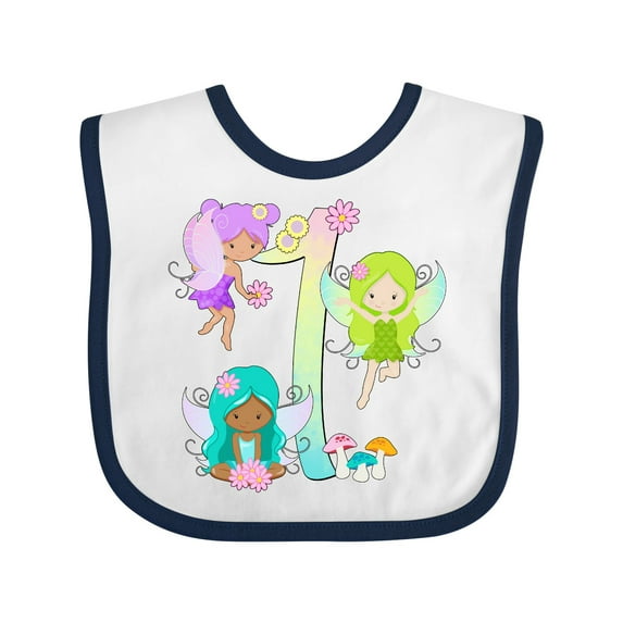Inktastic Flower Fairies First Birthday Boys or Girls Baby Bib