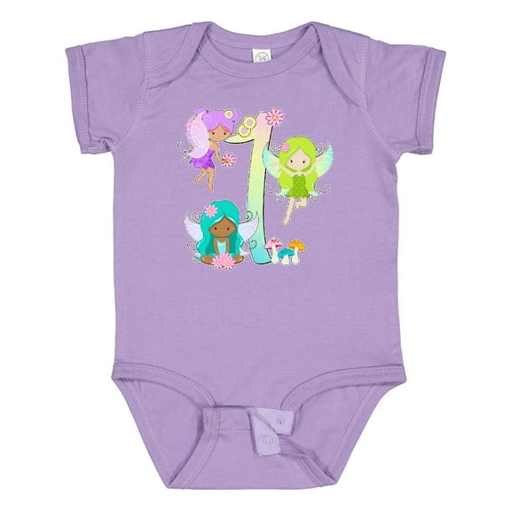 Inktastic Flower Fairies First Birthday Boys or Girls Baby Bodysuit