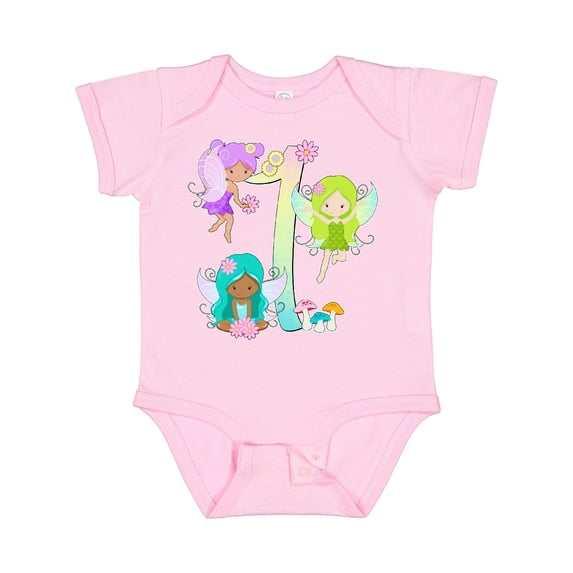Inktastic Flower Fairies First Birthday Boys or Girls Baby Bodysuit