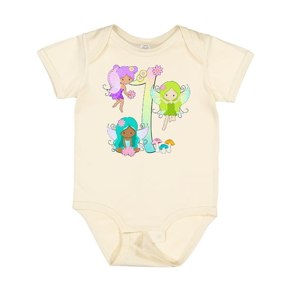 Inktastic Flower Fairies First Birthday Boys or Girls Baby Bodysuit