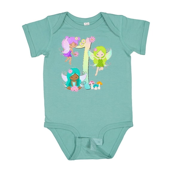 Inktastic Flower Fairies First Birthday Boys or Girls Baby Bodysuit