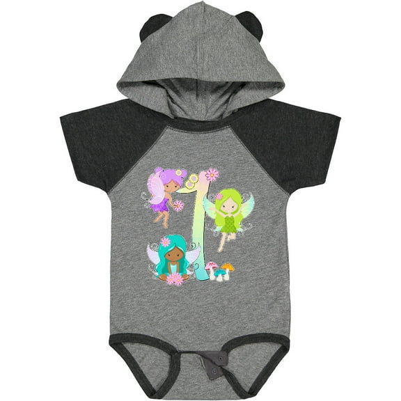Inktastic Flower Fairies First Birthday Boys or Girls Baby Bodysuit