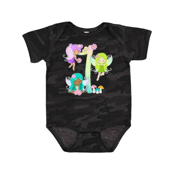 Inktastic Flower Fairies First Birthday Boys or Girls Baby Bodysuit