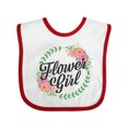 thumbnail image 1 of Inktastic Flower Girl with Flower Circle Girls Baby Bib, 1 of 4
