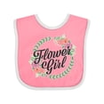 thumbnail image 1 of Inktastic Flower Girl with Flower Circle Girls Baby Bib, 1 of 4