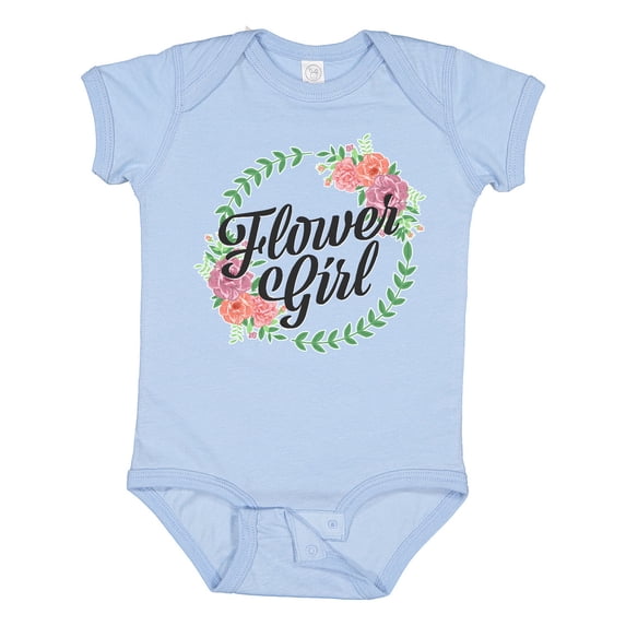 Inktastic Flower GIrl with Flower Circle Girls Baby Bodysuit
