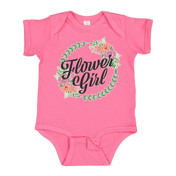 Inktastic Flower GIrl with Flower Circle Girls Baby Bodysuit