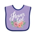 thumbnail image 1 of Inktastic Flower Girl Hand Lettering with Flowers Illustration Girls Baby Bib, 1 of 4