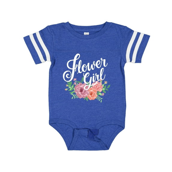 Inktastic Flower Girl Hand Lettering with Flowers Illustration Girls Baby Bodysuit