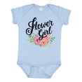 thumbnail image 1 of Inktastic Flower Girl Hand Lettering with Flowers Illustration Girls Baby Bodysuit, 1 of 5