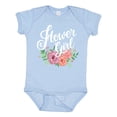 thumbnail image 1 of Inktastic Flower Girl Hand Lettering with Flowers Illustration Girls Baby Bodysuit, 1 of 5