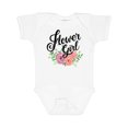 thumbnail image 1 of Inktastic Flower Girl Hand Lettering with Flowers Illustration Girls Baby Bodysuit, 1 of 5