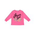 thumbnail image 1 of Inktastic Flower Girl Hand Lettering with Flowers Illustration Girls Long Sleeve Toddler T-Shirt, 1 of 5