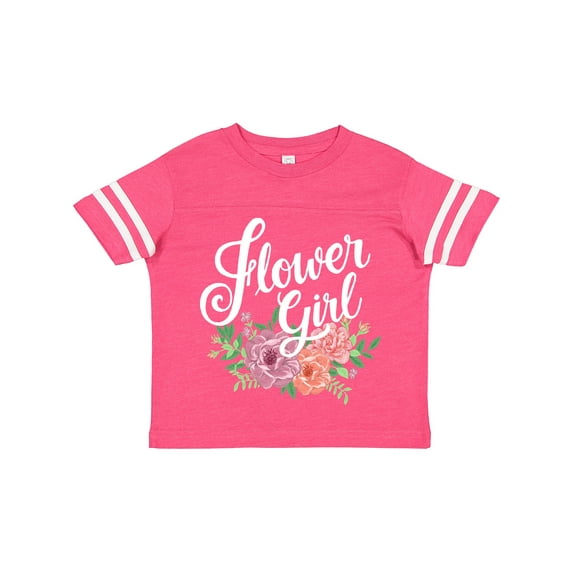 Inktastic Flower Girl Hand Lettering with Flowers Illustration Girls Toddler T-Shirt