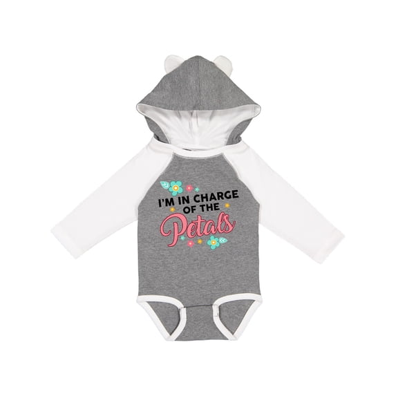 Inktastic Flower Girl I'm in Charge of The Petals Girls Long Sleeve Baby Bodysuit