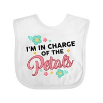 Inktastic Flower Girl I'm in Charge of the Petals Girls Baby Bib