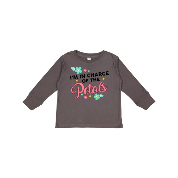 Inktastic Flower Girl I'm in Charge of the Petals Girls Long Sleeve Toddler T-Shirt