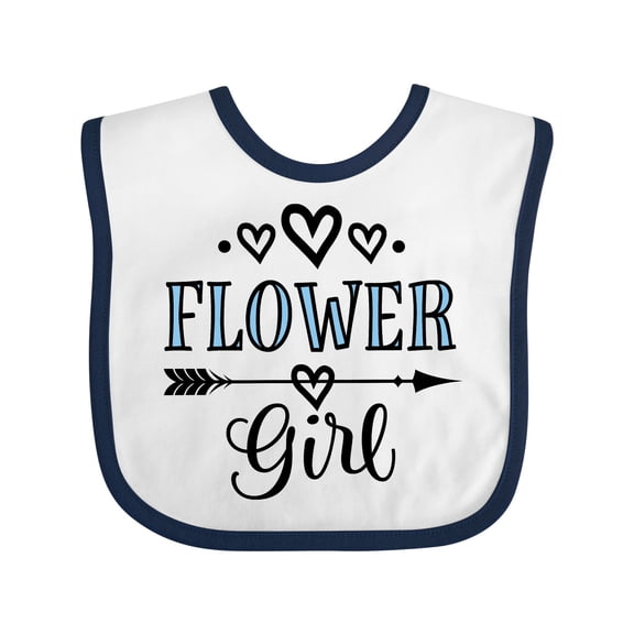 Inktastic Flower Girl Wedding Bridal Party Girls Baby Bib