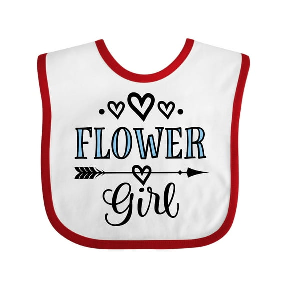 Inktastic Flower Girl Wedding Bridal Party Girls Baby Bib