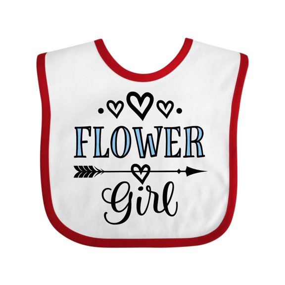 Inktastic Flower Girl Wedding Bridal Party Girls Baby Bib