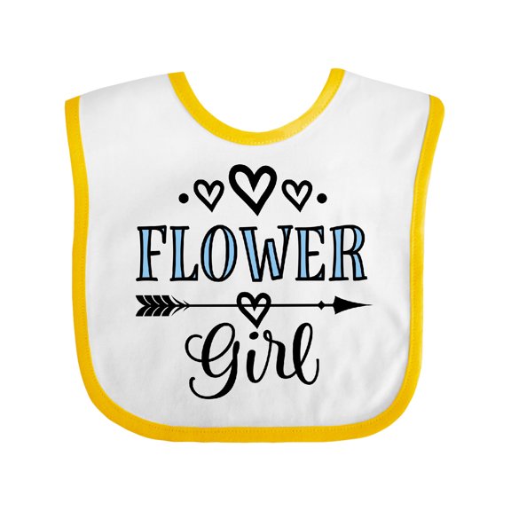 Inktastic Flower Girl Wedding Bridal Party Girls Baby Bib