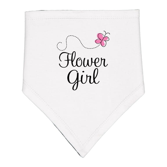 Inktastic Flower Girl Wedding Butterfly Baby Bandana Bib