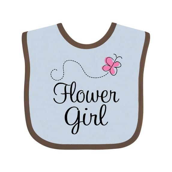 Inktastic Flower Girl Wedding Butterfly Girls Baby Bib